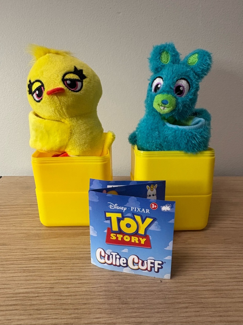 New! Disney Cutie Cuff Toy Story Series. Ducky & Bunny